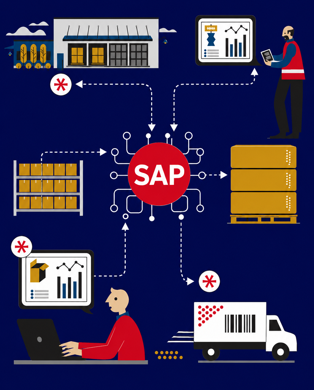SAP supply chain manufacturing warehouse and logistics solutions